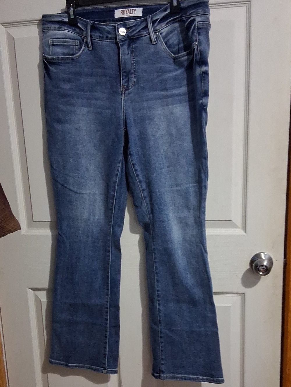 Royalty For Me Mid Blue Flared Denium Jeans Size 16w